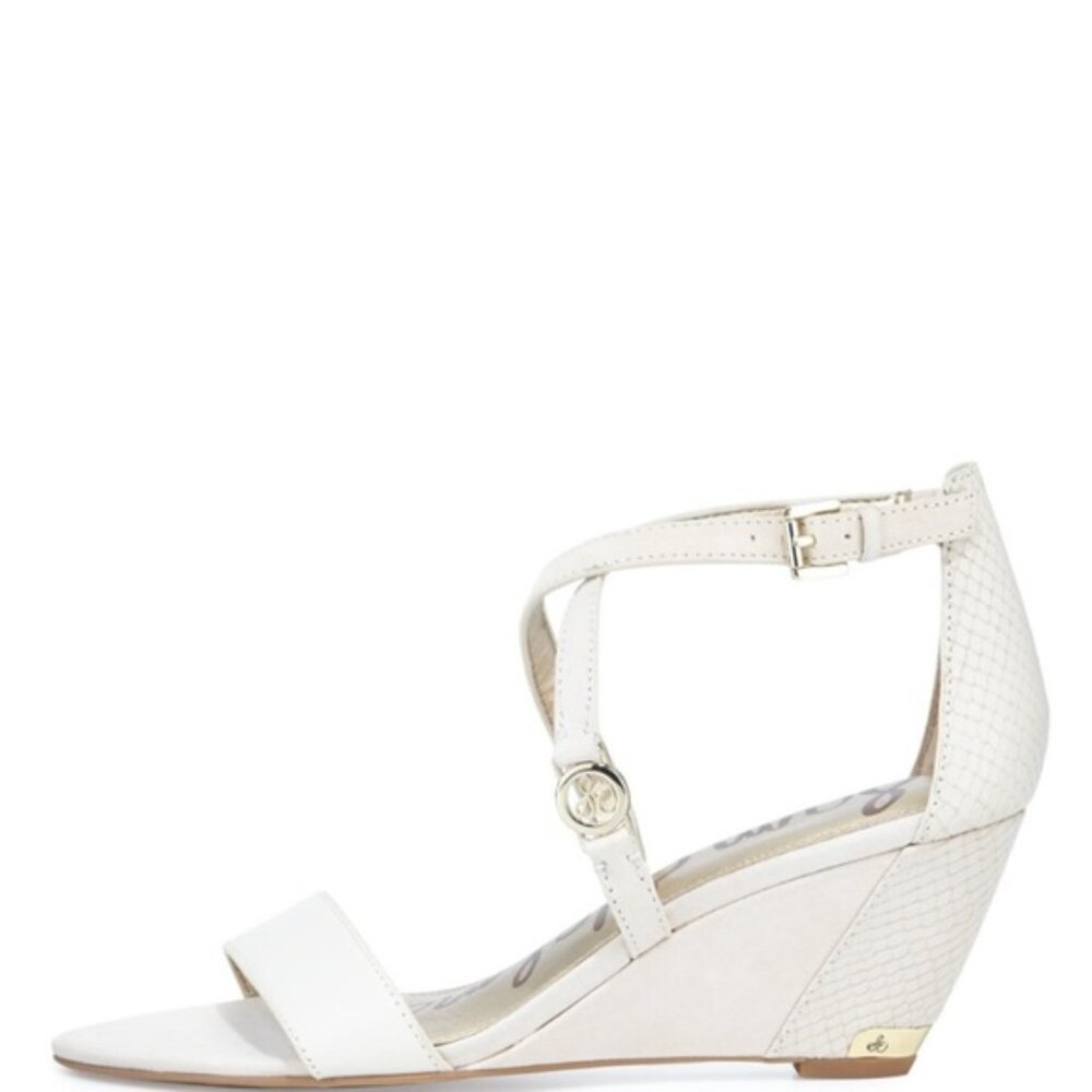 Sam Edelman Scott Leather Wedge Sandals - Picture 3 of 9